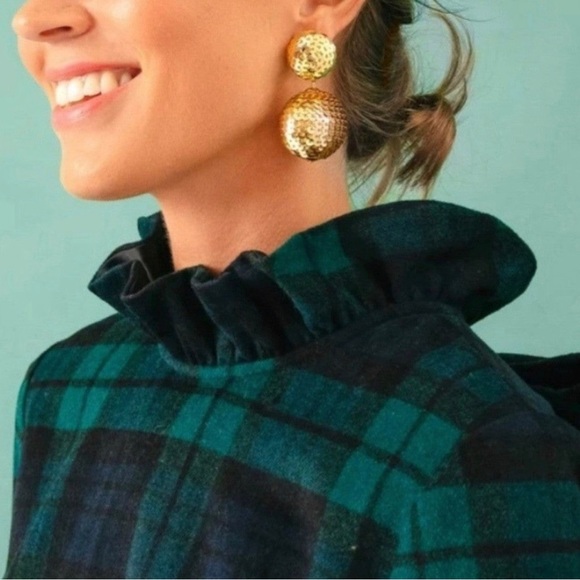 Tuckernuck Plaid Blouse Blackwatch - Picture 2 of 9